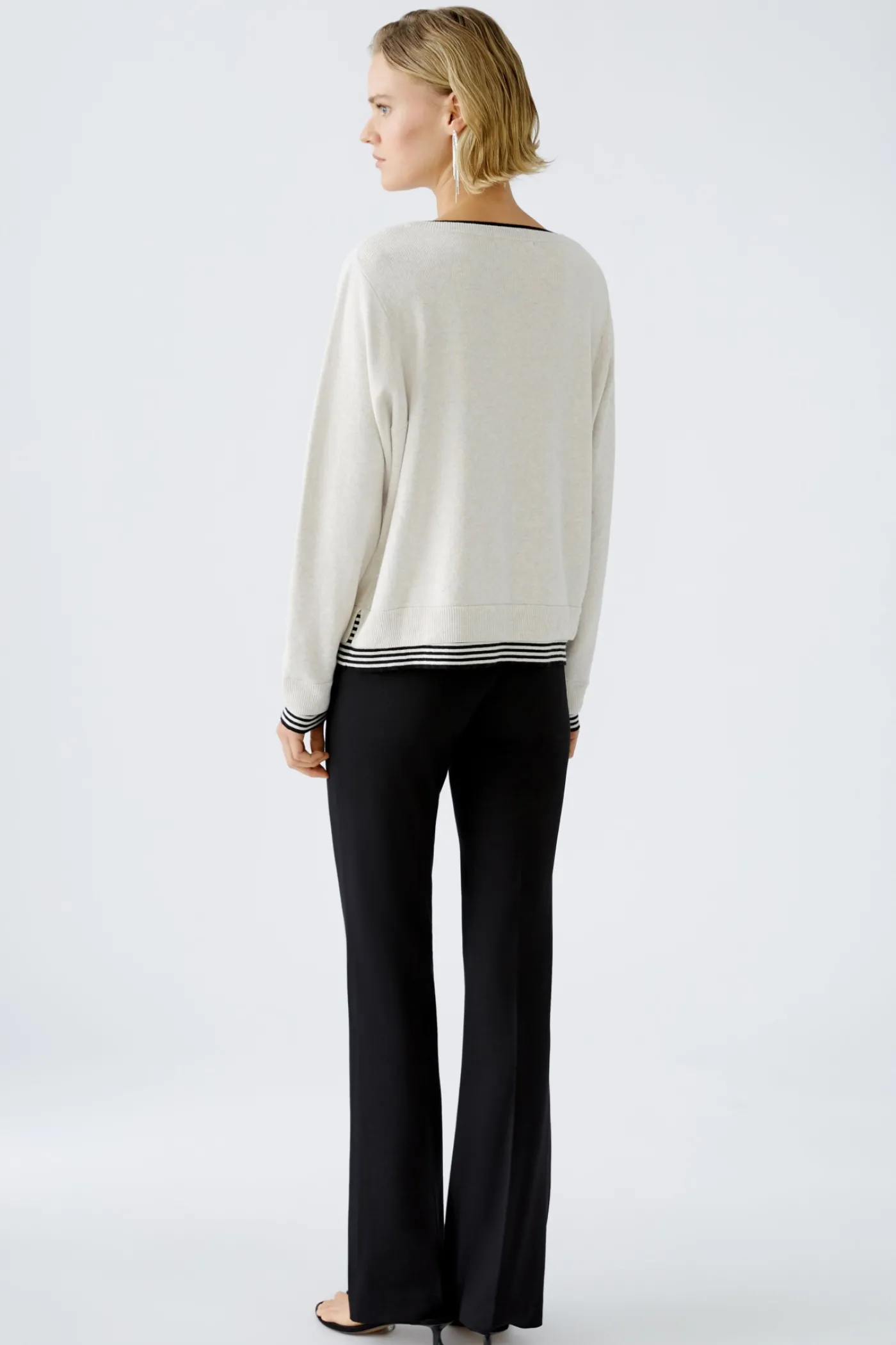LEEZA Pullover reine Baumwolle