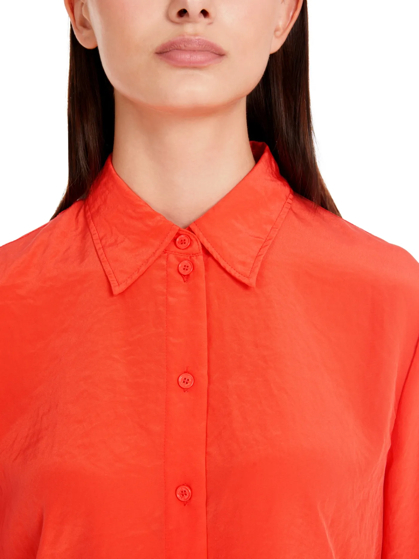 Leichte Hemdbluse in Uni