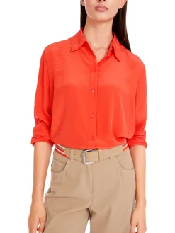 Leichte Hemdbluse in Uni