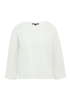 Leichtes Feinstrickshirt mit transparenten Ärmeln