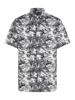 Leinenhemd mit Vacation Print