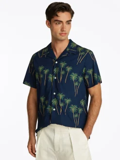Lightweight Hemd mit Palmenprint