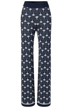 Logo Jacquard Strickhose Kinza