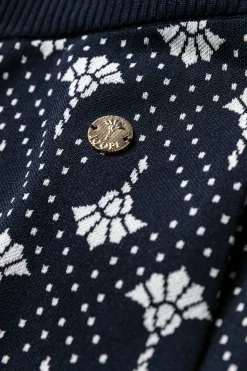 Logo Jacquard Strickhose Kinza