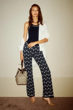Logo Jacquard Strickhose Kinza
