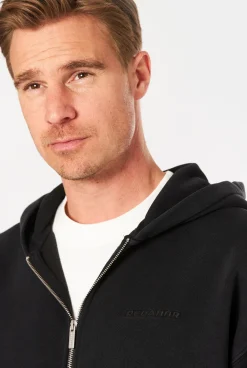 LOGO OVERSIZED SWEATJACKE VINTAGE SCHWARZ