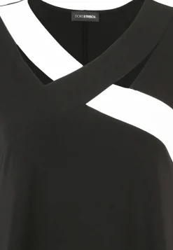 Long-Shirt mit Kontrasteinsatz