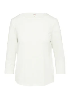 Longsleeve aus Flammgarn mit 3/4-Ärmeln