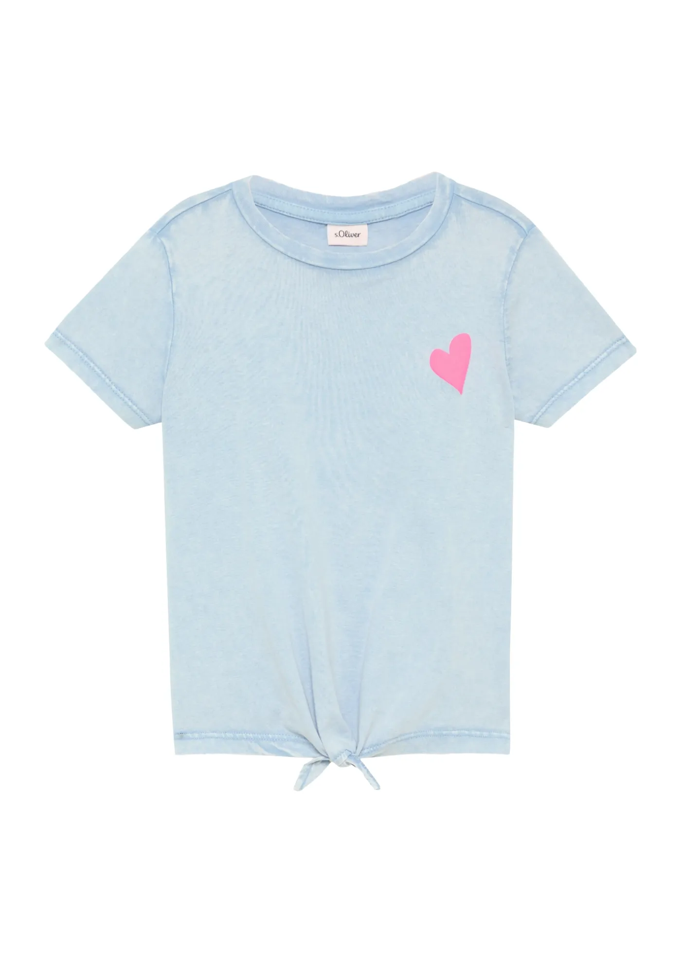 Loose-Fit-Shirt mit Knotendetail und Rückenprint