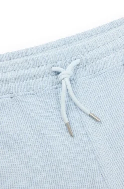 Loose-Fit Shorts aus Baumwoll-Mix mit Waffelstruktur