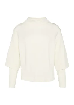 Loose Sweatshirt aus Scuba mit überschnittenen Schultern