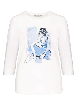 Lässiges Print-Shirt mit 3/4 Ärmel