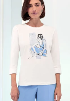 Lässiges Print-Shirt mit 3/4 Ärmel