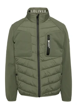 Materialmix-Jacke mit sportiven Kontrastdetails