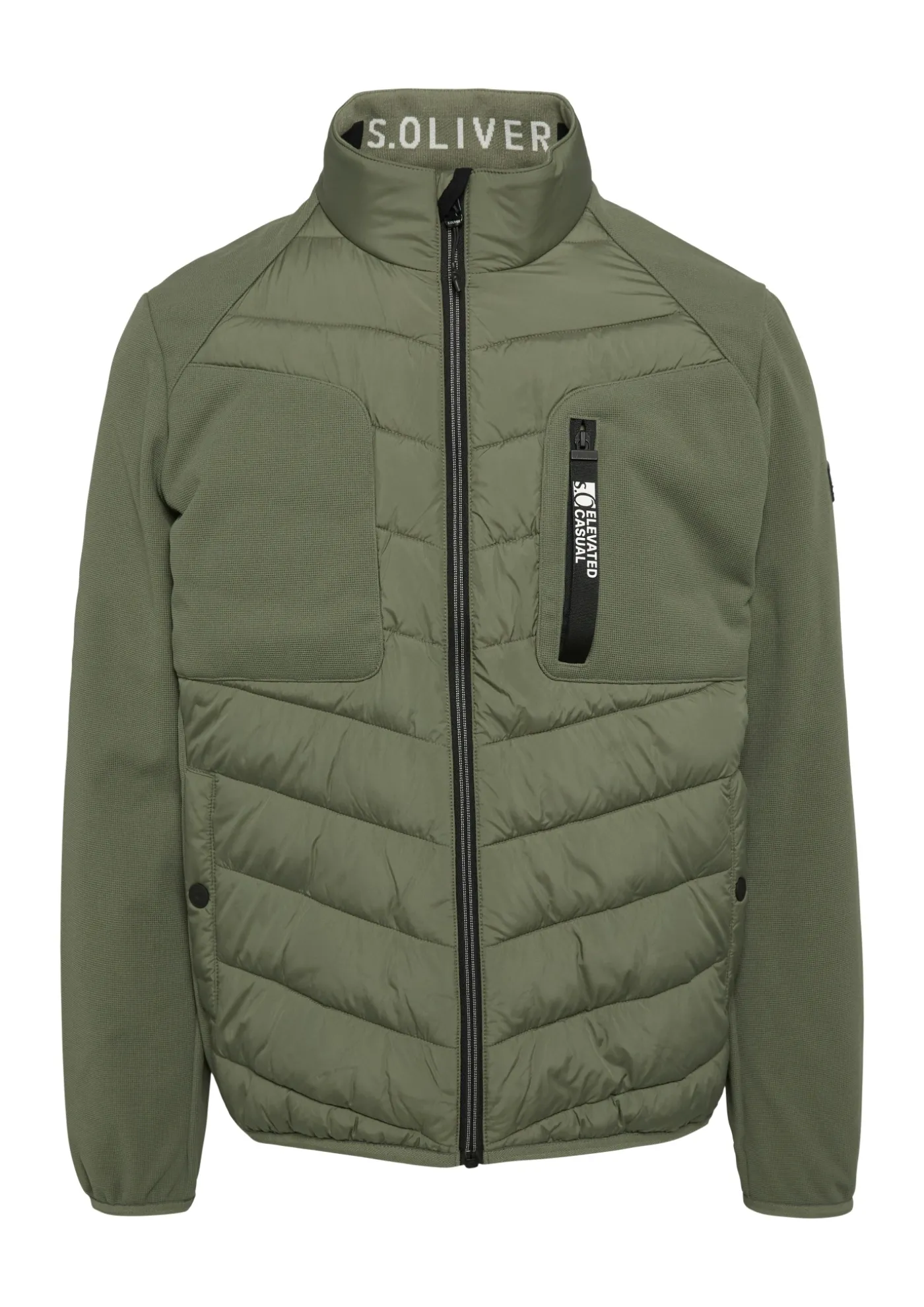 Materialmix-Jacke mit sportiven Kontrastdetails