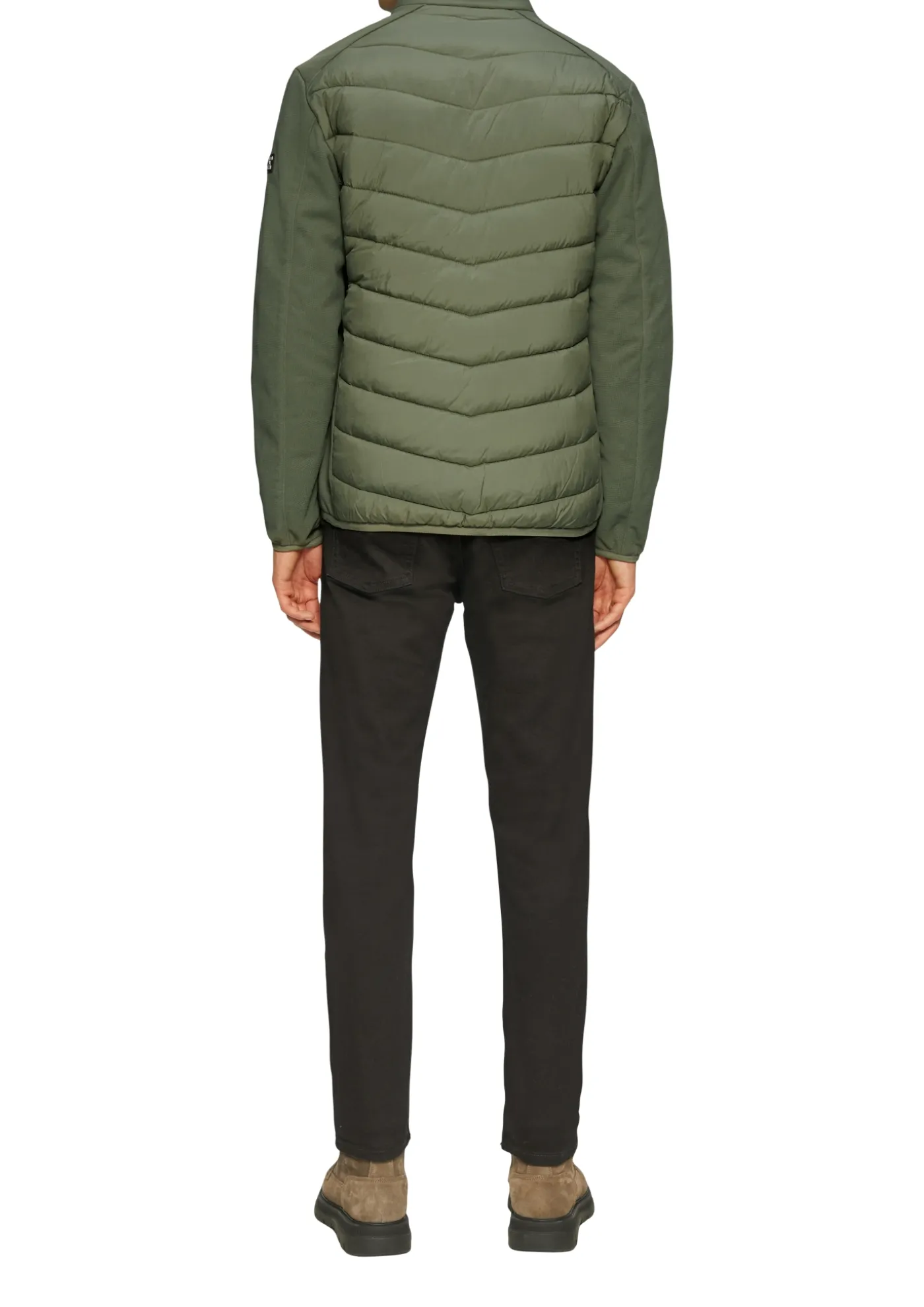 Materialmix-Jacke mit sportiven Kontrastdetails