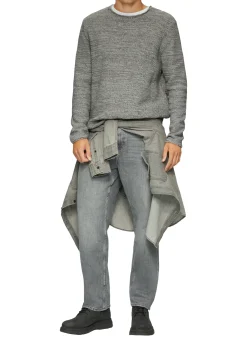 Melierter Strickpullover