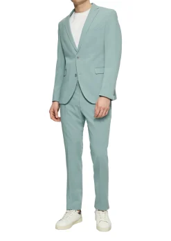 Meliertes Sakko aus Stretch-Twill