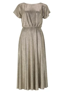Midikleid aus foliertem Jersey