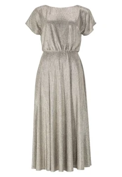 Midikleid aus foliertem Jersey