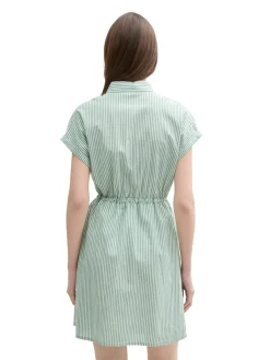 Mini-Blusenkleid mit Streifenmuster