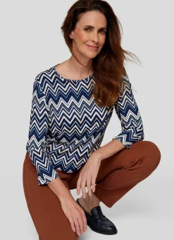 Modernes Shirt mit Zickzack-Muster