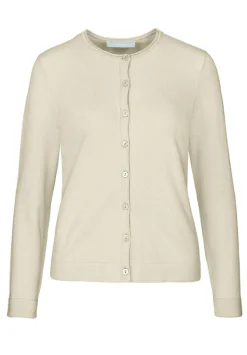 Moderne Strickjacke mit Rundhalsausschnitt