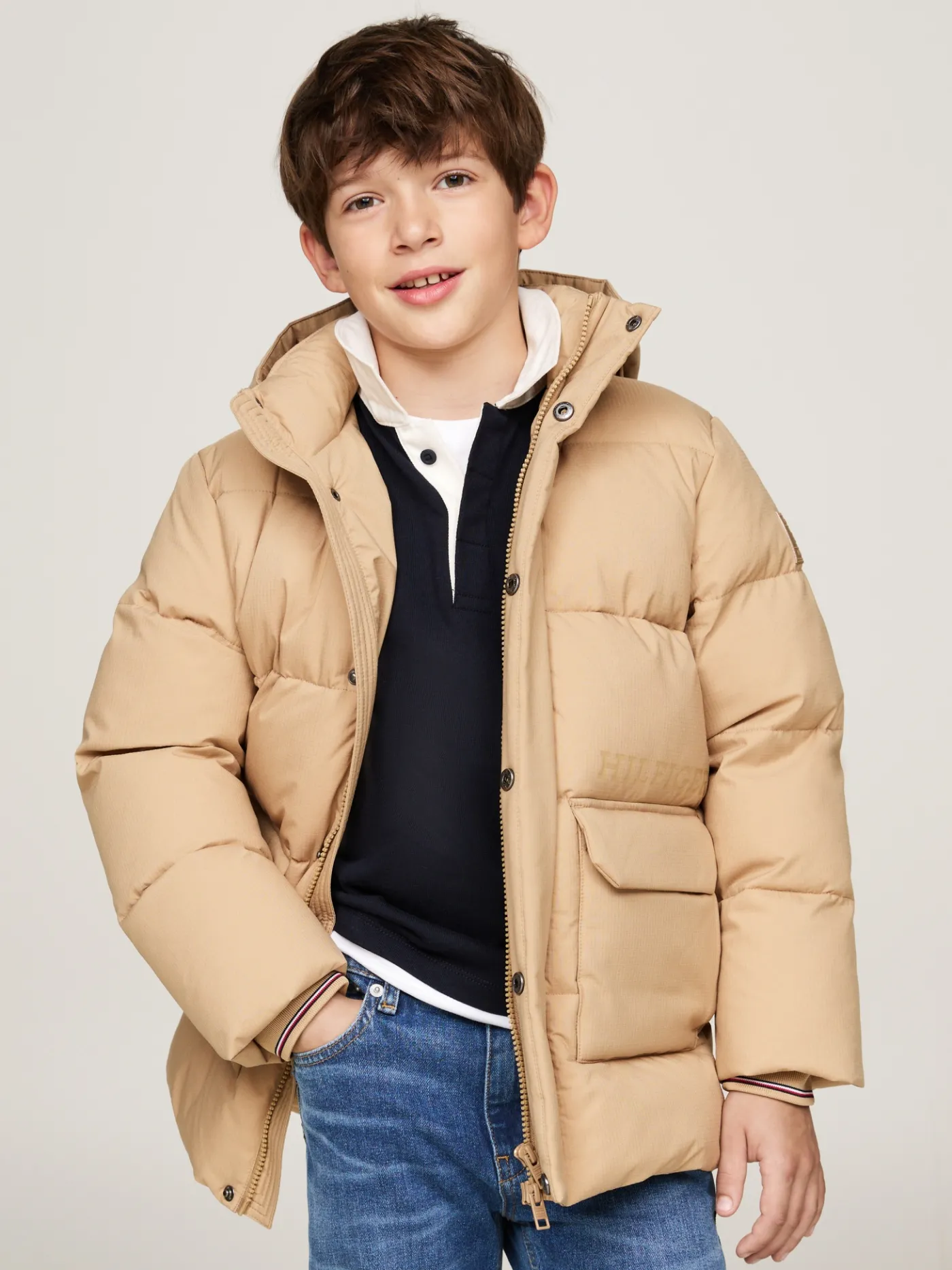 Monotype Relaxed Fit Pufferjacke