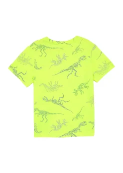 Neon T-Shirt mit All-over-Print