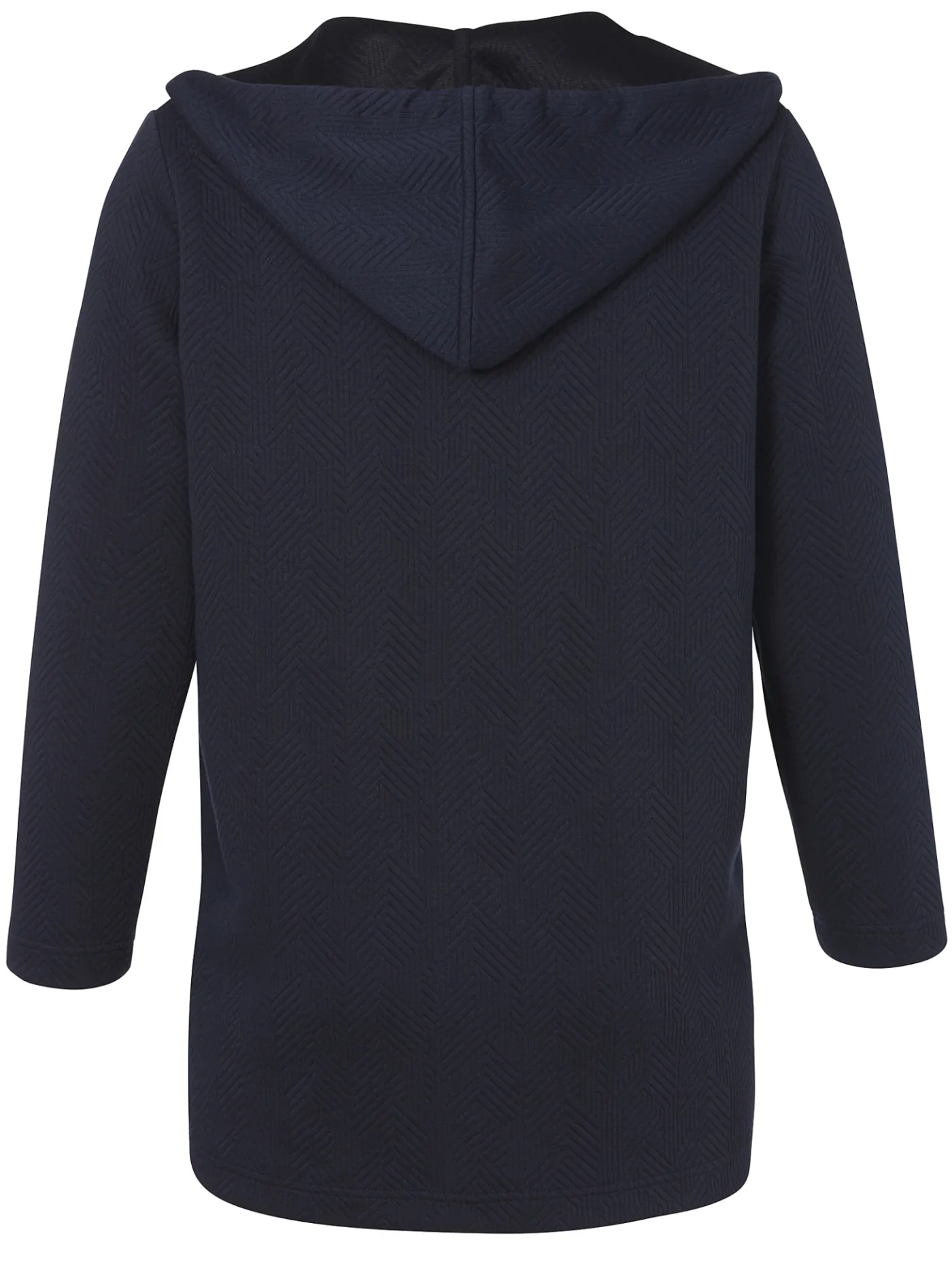 Offene Longjacke mit Kapuze