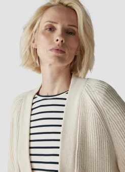 Offener Strick-Cardigan mit Perfangstruktur