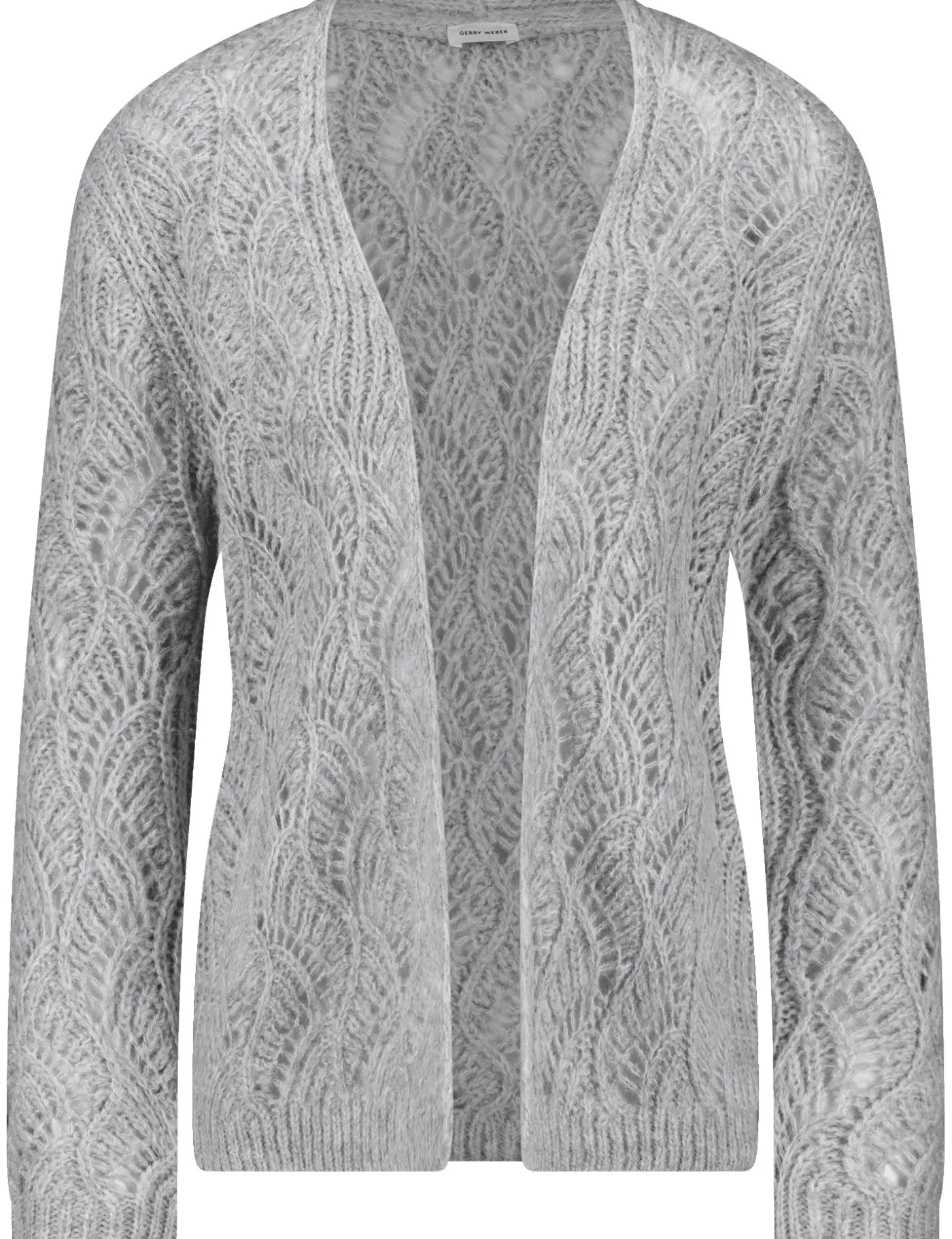 Offene Strickjacke in Ajour-Strick