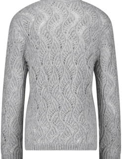 Offene Strickjacke in Ajour-Strick
