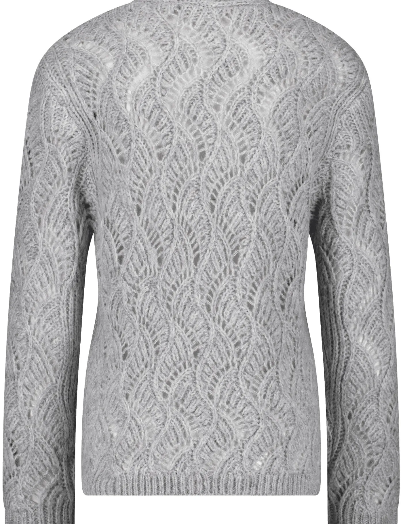 Offene Strickjacke in Ajour-Strick