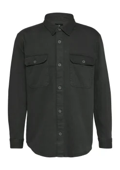 Overshirt aus gewaschenem Twill