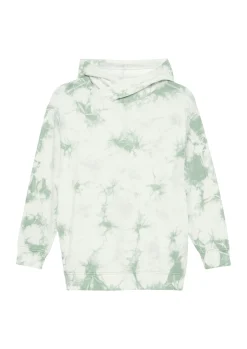 Oversized-Sweatshirt mit Kapuze in Batik-Optik