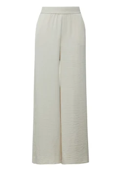 Palazzo-Hose aus Satin mit Eingrifftaschen