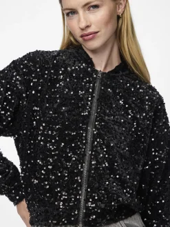 PCKAM Pailletten Bomberjacke