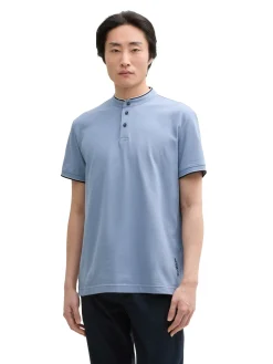 Piqué Poloshirt mit Stehkragen