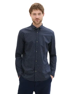Poplin Hemd mit Print