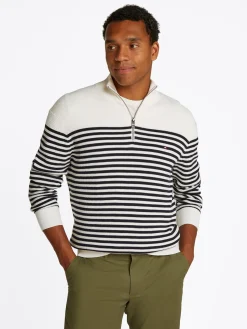 Pullover aus Rippstrick mit Reißverschluss