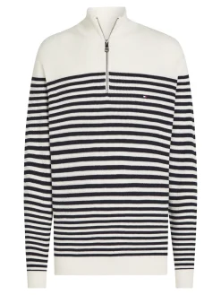 Pullover aus Rippstrick mit Reißverschluss