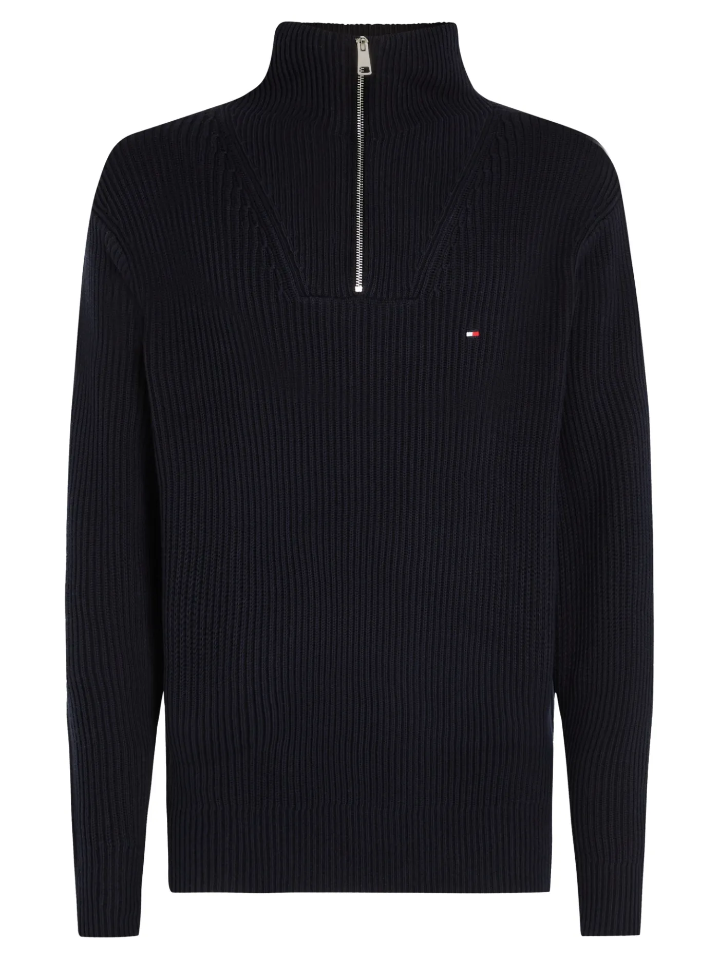 Pullover aus Rippstrick mit Reißverschluss