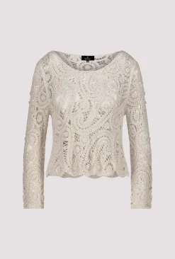 Pullover mit Cornelly-Häkelmuster