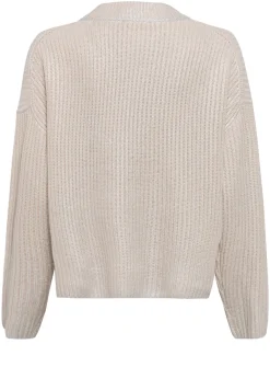 Pullover mit Metallic-Beschichtung