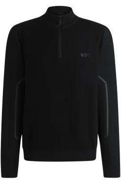 Pullover mit Reißverschluss und Logo-Detail