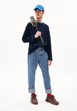 Pullover Relaxed Fit aus Bio-Baumwolle JOSUAA WAFFLE
