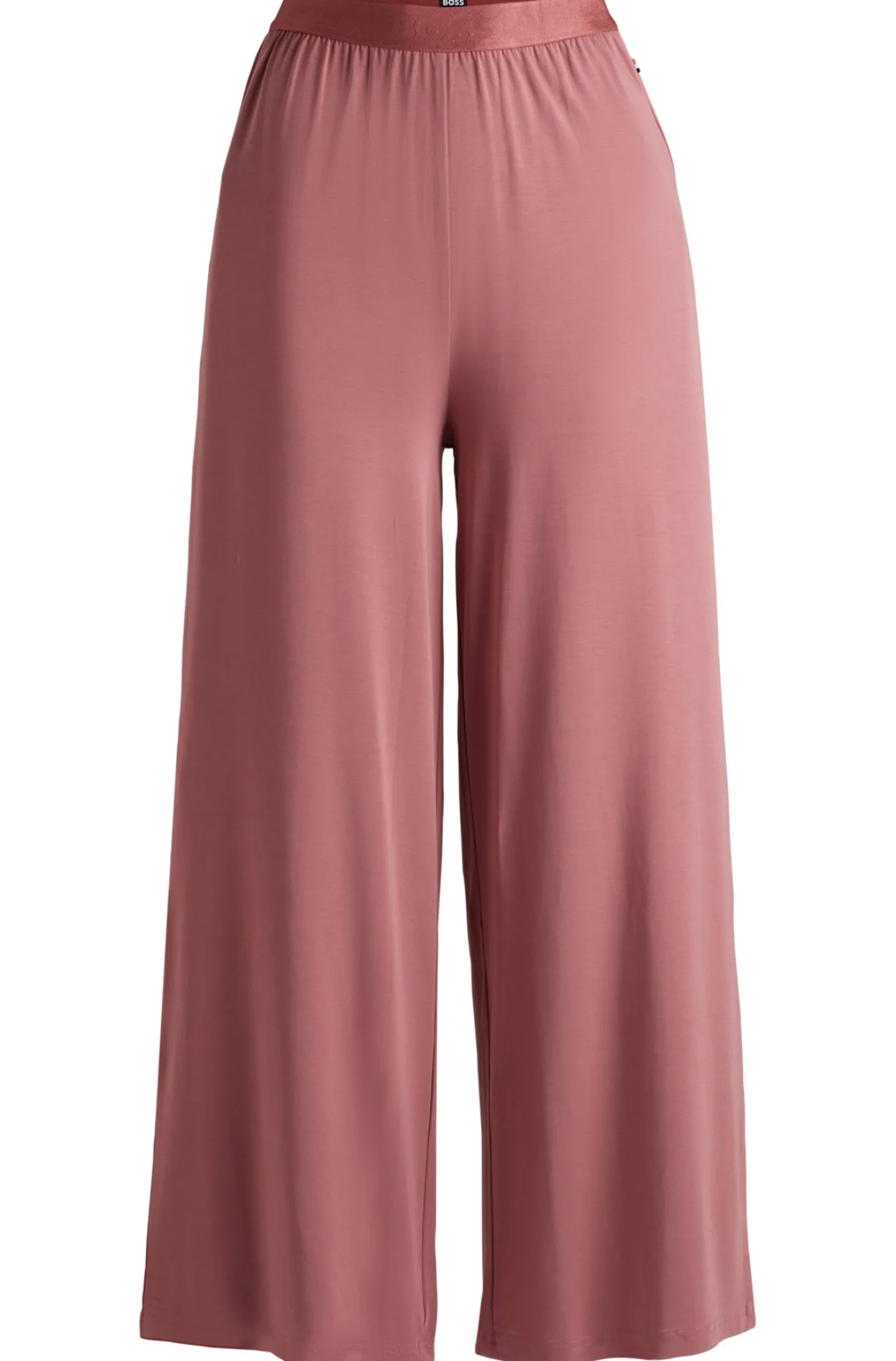 Pyjama-Hose aus Stretch-Modal mit Logo am Bund