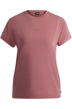 Pyjama-Shirt aus Stretch-Modal mit Logo-Print