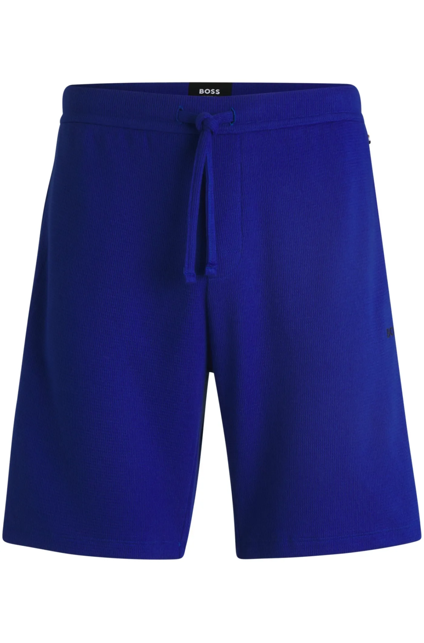 Pyjama-Shorts mit Waffelstruktur und Logo-Stickerei